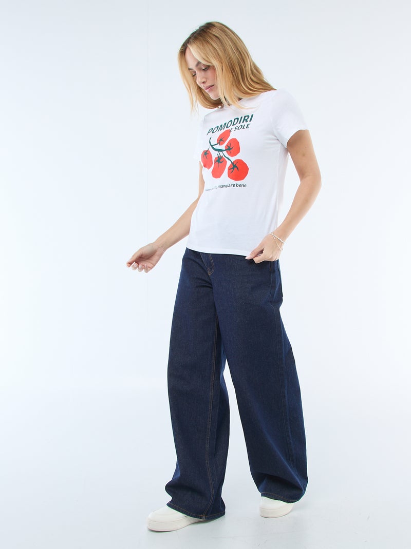 T-shirt met print Wit - Kiabi