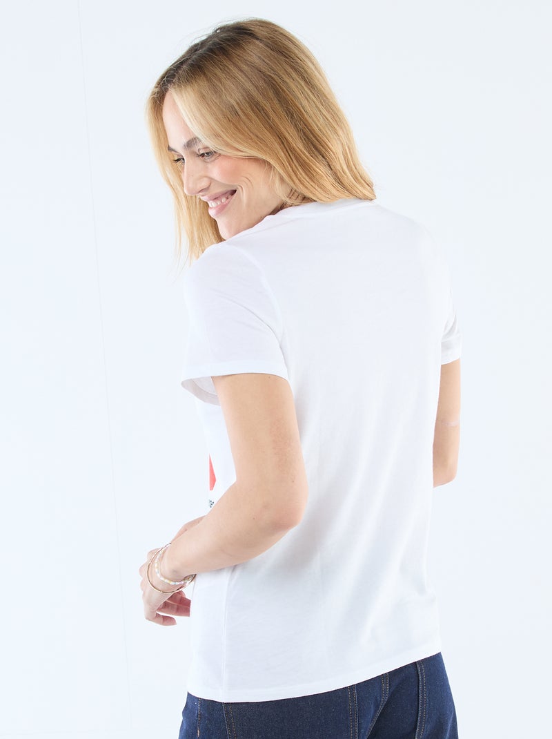 T-shirt met print Wit - Kiabi