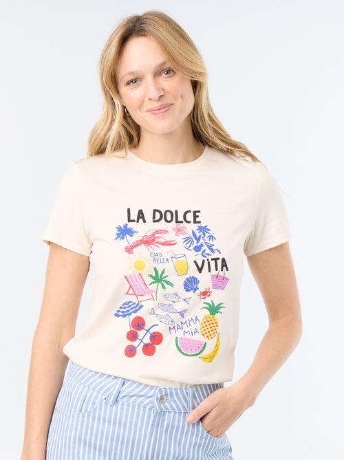 T-shirt met print - Kiabi