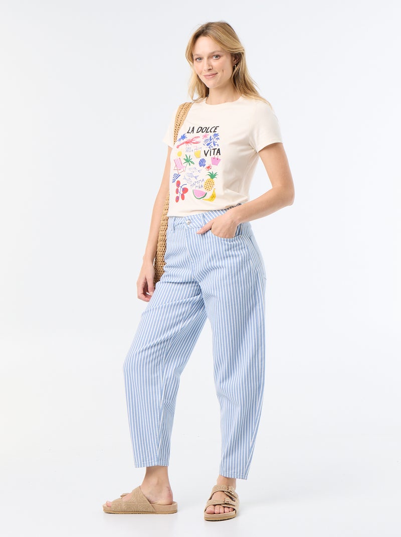 T-shirt met print Wit - Kiabi