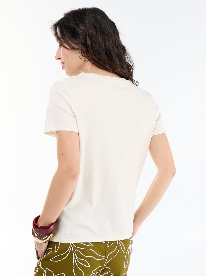 T-shirt met print Wit - Kiabi
