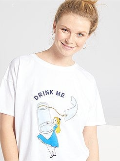 Damesmode maat 34-48 - T-shirt met print - Kiabi
