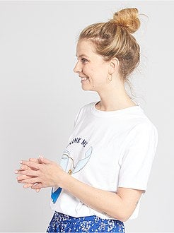Damesmode maat 34-48 - T-shirt met print - Kiabi