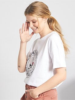 Damesmode maat 34-48 - T-shirt met print - Kiabi