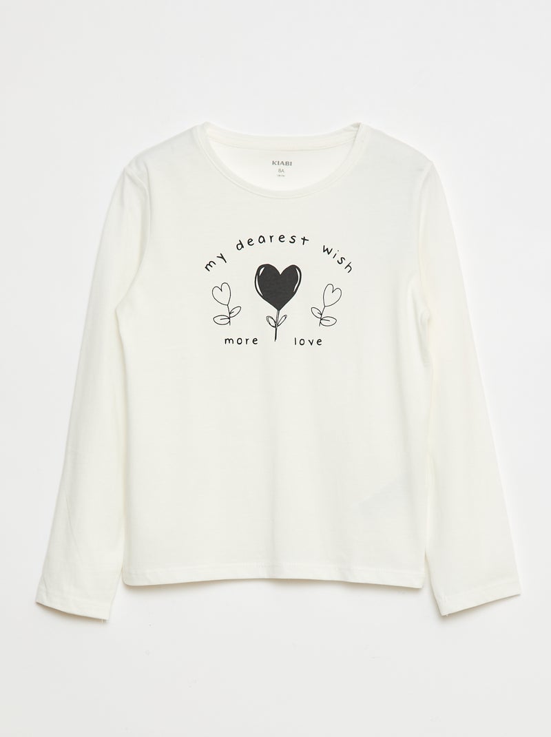 T-shirt met print Wit - Kiabi