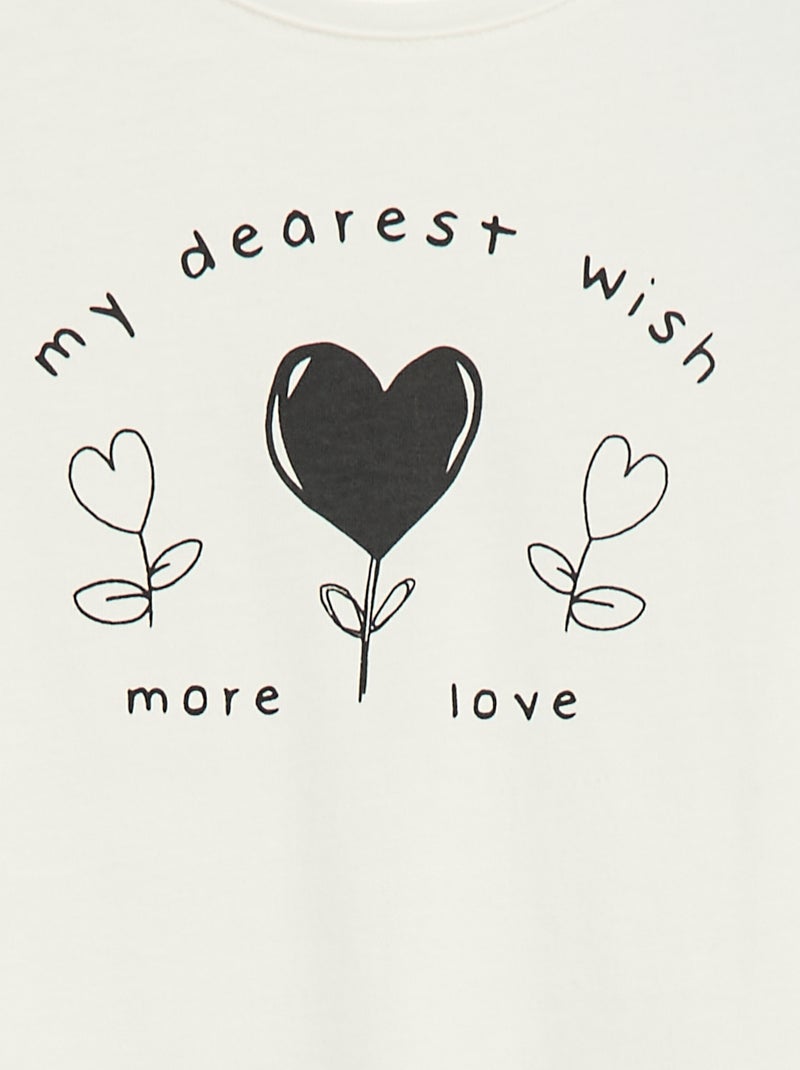 T-shirt met print Wit - Kiabi