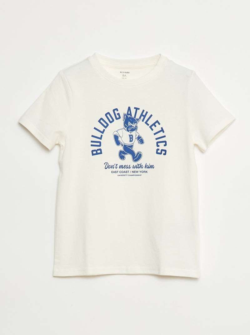 T-shirt met print Wit - Kiabi