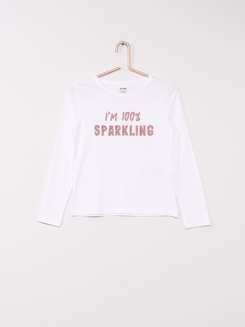 T-shirt met print wit spark - Kiabi