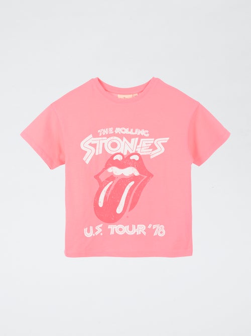 T-shirt met 'Rolling Stones'-print van katoen - Kiabi