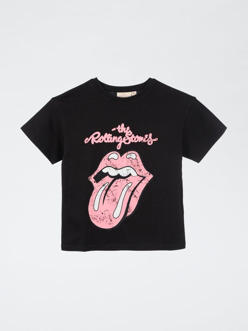 T-shirt met 'Rolling Stones'-print van katoen - Kiabi