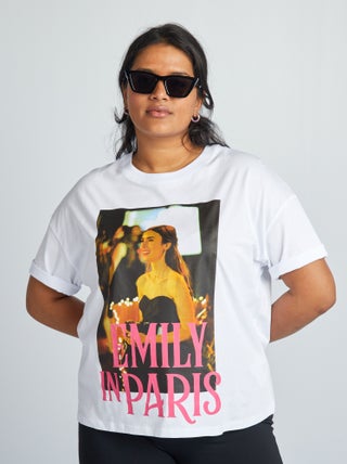 T-shirt met ronde hals 'Emily in Paris'