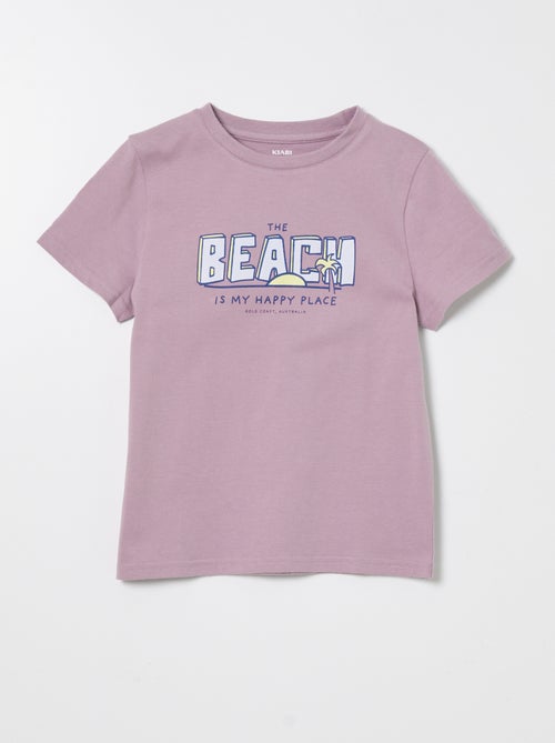 T-shirt met ronde hals en korte mouw - Kiabi