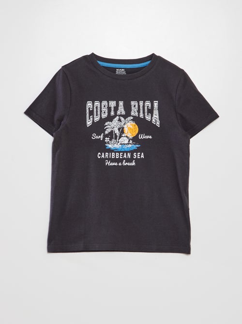 T-shirt met ronde hals en korte mouw - Kiabi