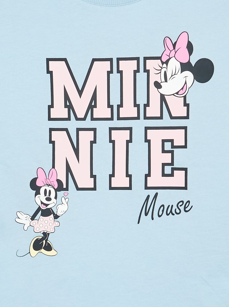 T-shirt met ronde hals en korte mouwen 'Minnie' 'Disney' Blauw - Kiabi