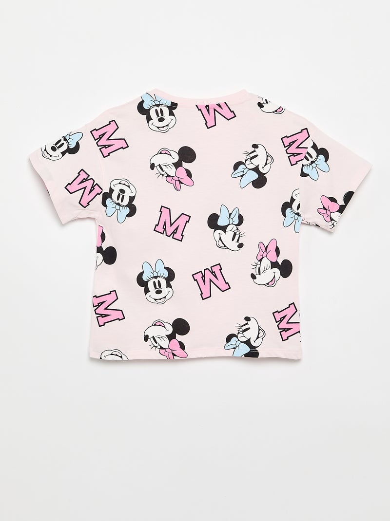 T-shirt met ronde hals en korte mouwen 'Minnie' 'Disney' Rose - Kiabi