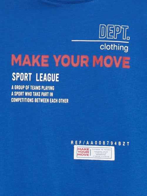 T-shirt met ronde hals en print - Kiabi