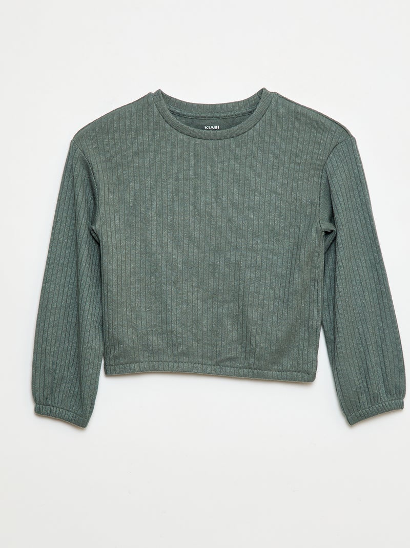 T-shirt met ronde hals Groen - Kiabi