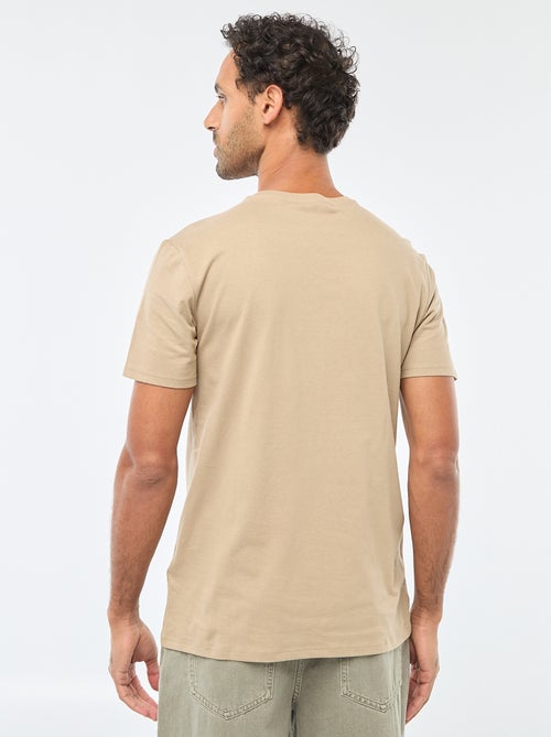 T-shirt met ronde hals, korte mouwen en print - Kiabi