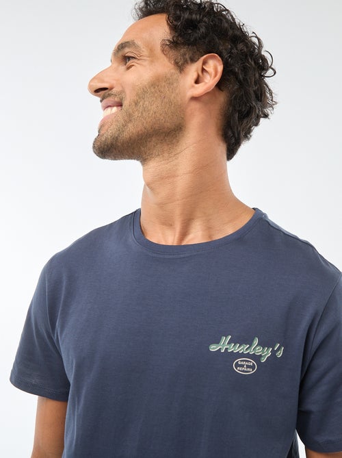 T-shirt met ronde hals, korte mouwen en print - Kiabi