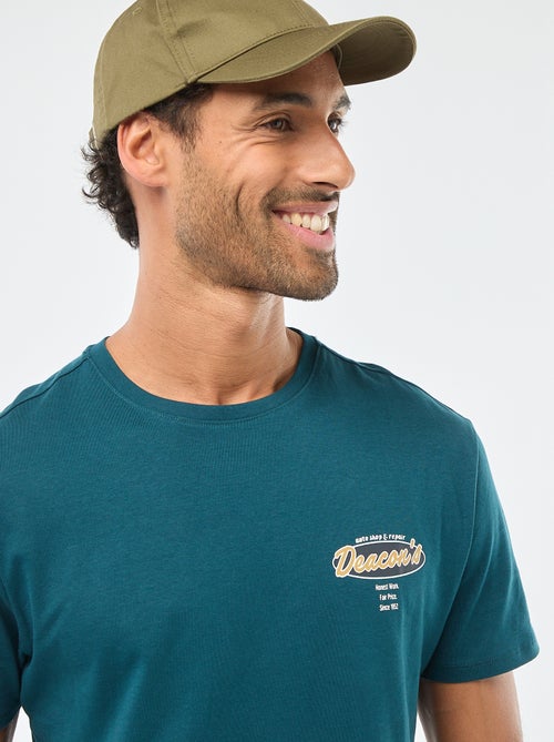 T-shirt met ronde hals, korte mouwen en print - Kiabi