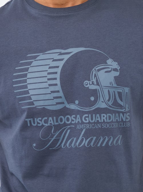 T-shirt met ronde hals, korte mouwen en print - Kiabi