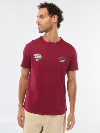 T-shirt met ronde hals, korte mouwen en print