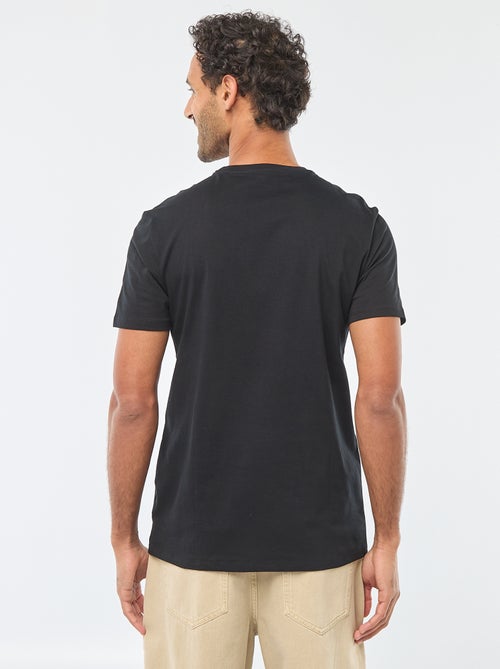 T-shirt met ronde hals, korte mouwen en print - Kiabi