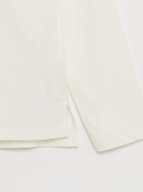 T-shirt met ronde hals met sierboordje - So Easy - Kiabi