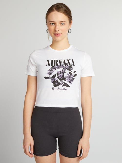 T-shirt met ronde hals 'Nirvana' - Kiabi