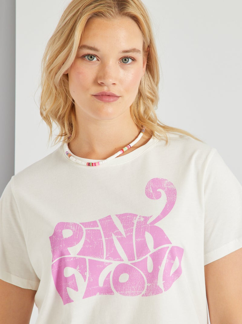 T-shirt met ronde hals 'Pink Floyd' ROSE - Kiabi