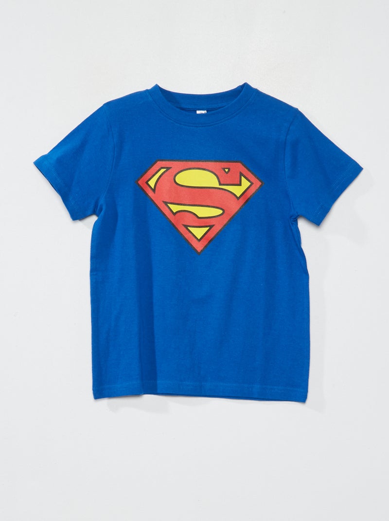 T-shirt met ronde hals 'Superman' blauw - Kiabi