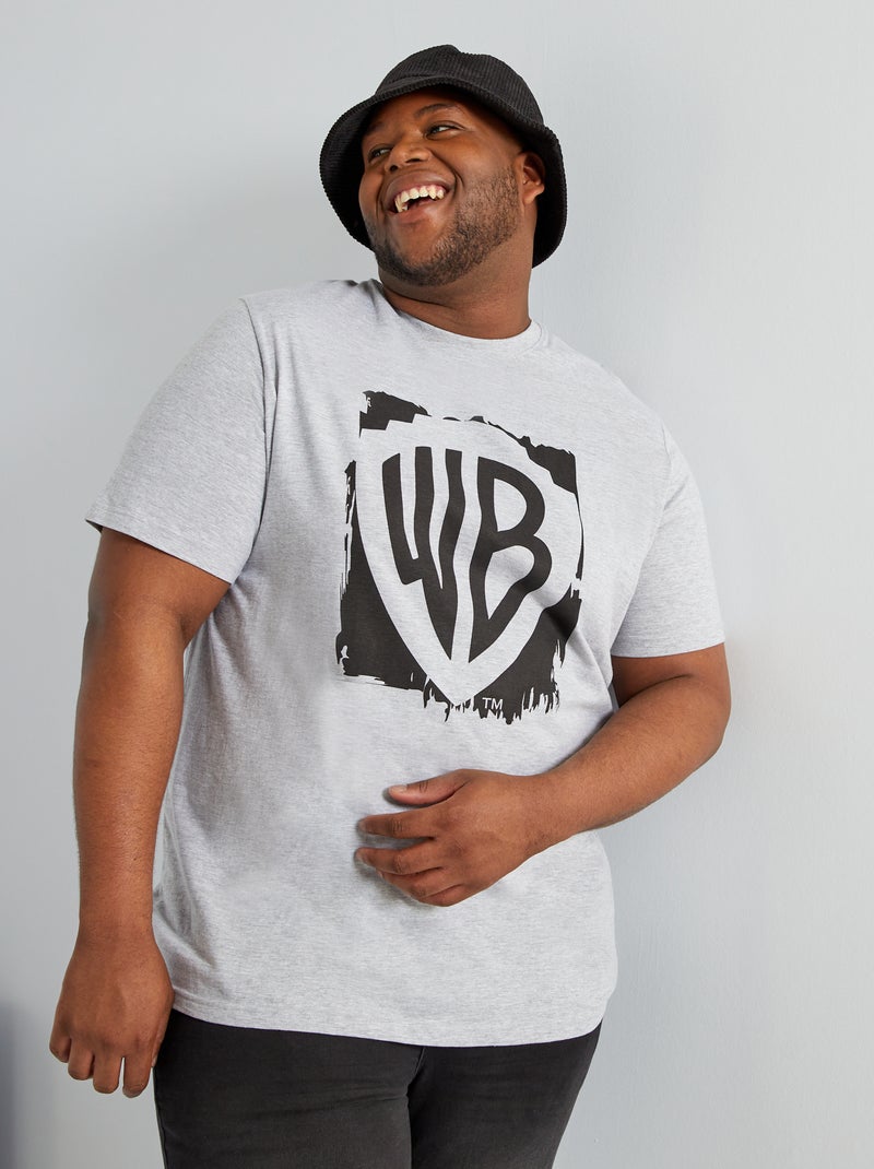 T-shirt met ronde hals 'Warner Bros' grijs gemêleerd - Kiabi