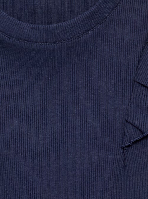 T-shirt met ruches op de schouders - gemakkelijk aan te trekken collectie - Kiabi