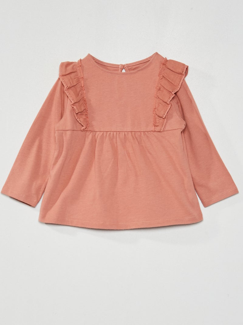 T-shirt met ruches ROSE - Kiabi