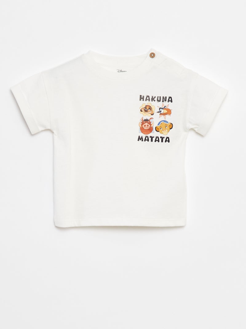 T-shirt met 'Simba'-print Wit - Kiabi