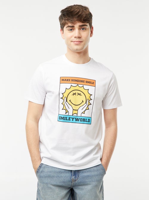 T-shirt met 'Smiley World'-print - Kiabi