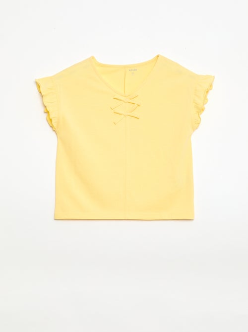 T-shirt met speelse knoopjes - Kiabi