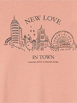 T-shirt met stadsprint - Kiabi