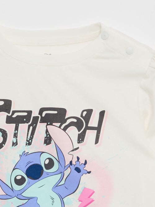 T-shirt met 'Stitch'-print en korte mouwen - gemakkelijk aan te trekken collectie - Kiabi