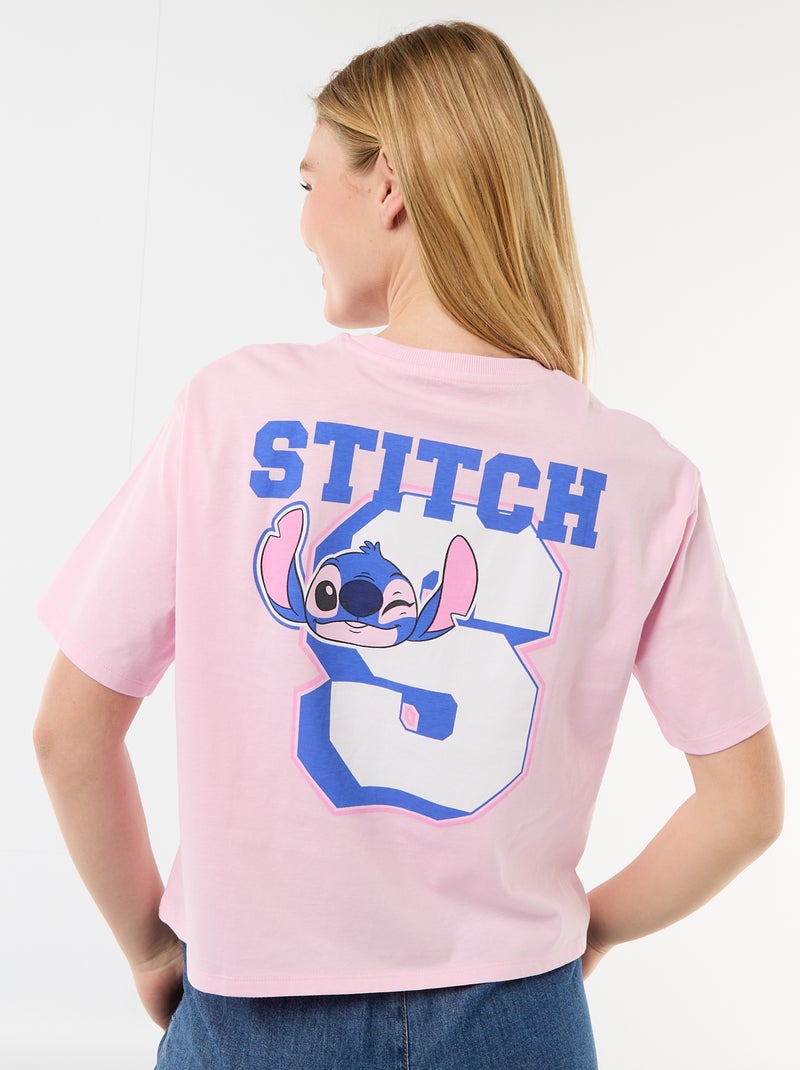 T-shirt met 'Stitch'-print Rose - Kiabi