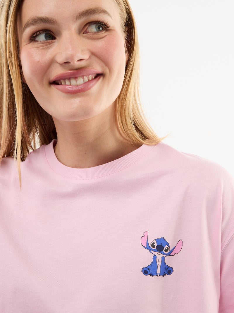 T-shirt met 'Stitch'-print Rose - Kiabi