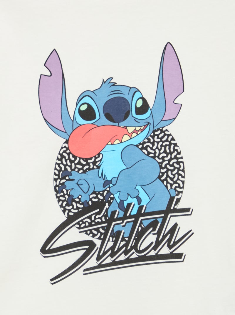 T-shirt met 'Stitch'-print Wit - Kiabi