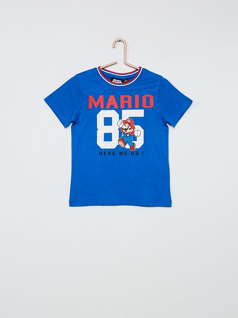T-shirt met 'Super Mario'-print BLAUW - Kiabi