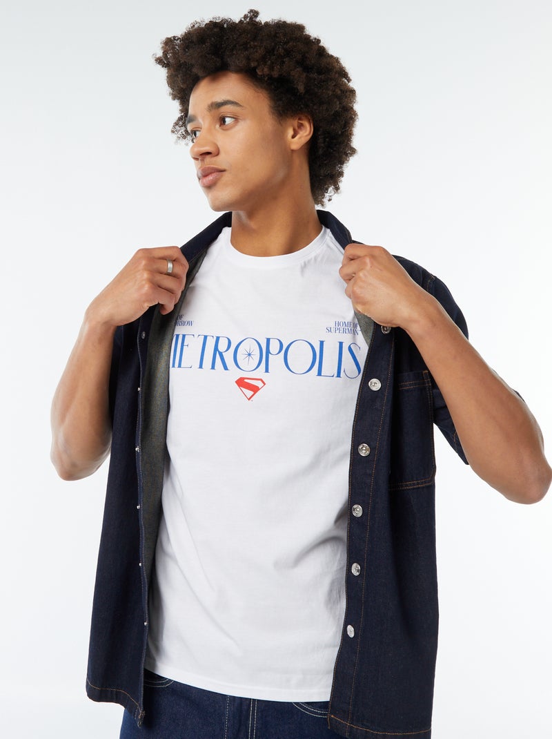 T-shirt met 'Superman'-print WIT - Kiabi