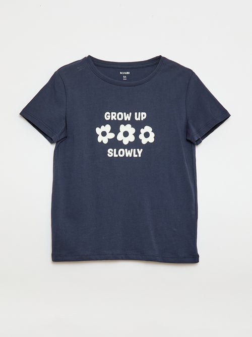 T-shirt met tekstboodschap en korte mouwen - Kiabi