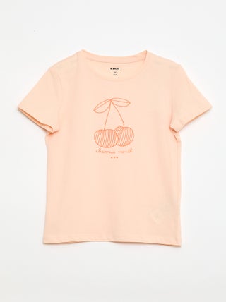 T-shirt met tekstboodschap en korte mouwen