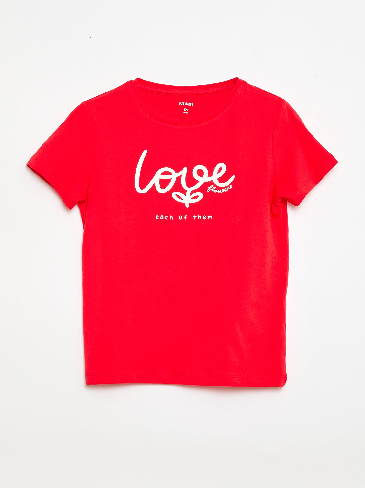 T-shirt met tekstboodschap en korte mouwen