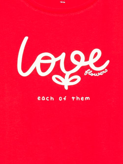 T-shirt met tekstboodschap en korte mouwen - Kiabi