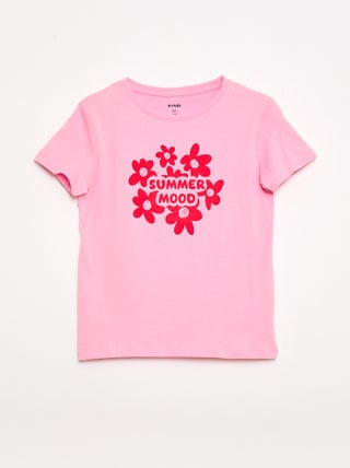 T-shirt met tekstboodschap en korte mouwen