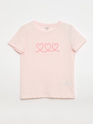T-shirt met tekstboodschap en korte mouwen